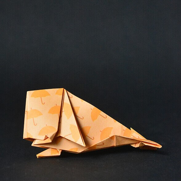 origami whale