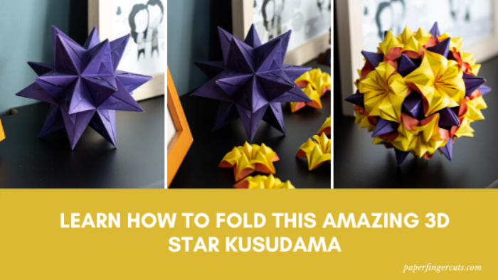 origami 3D star kusudama