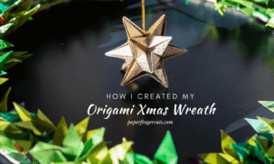 origami xmas wreath