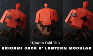 How to Fold This Origami Jack O’ Lantern Modular (1)