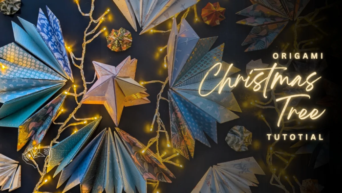 How to fold an easy modular origami Christmas Tree (1)