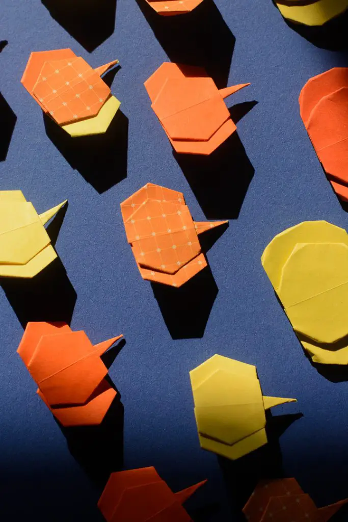 origami pumpkins