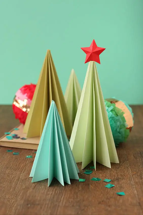25 Origami Christmas Tree List Diy Christmas Decorations