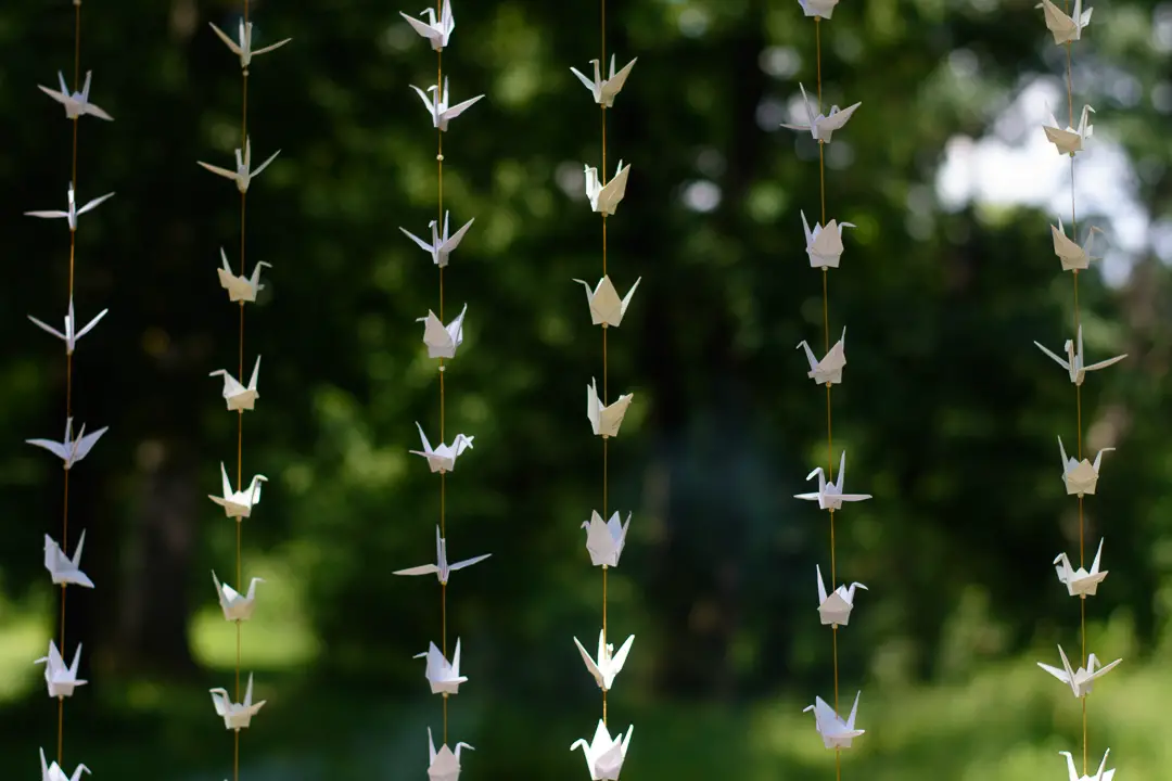 Origami Wedding Diy White Cranes Garlands Backdrop