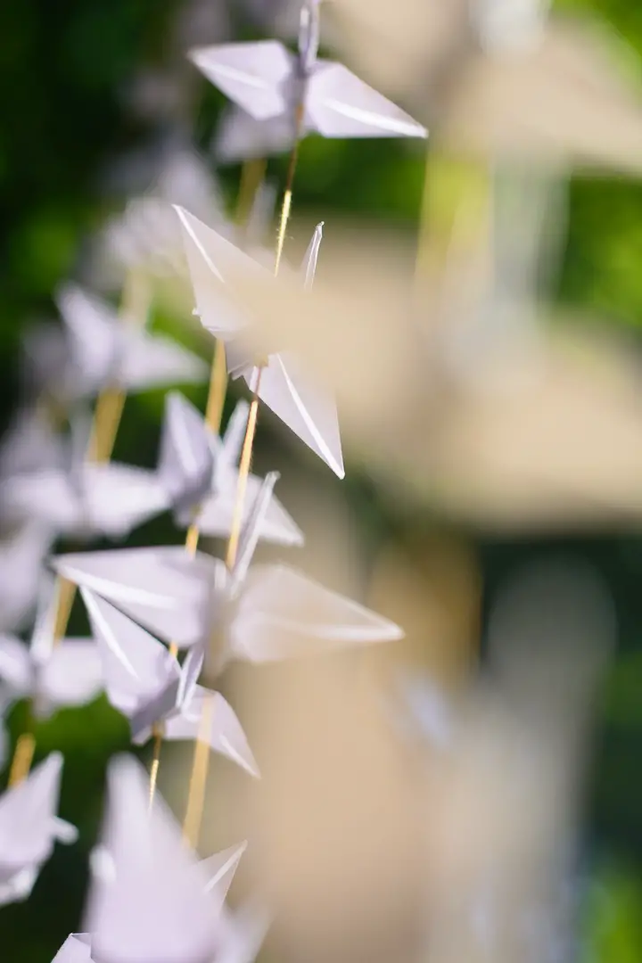 Origami Wedding Diy White Cranes Garlands Backdrop