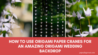 origami wedding backdrop