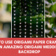 origami wedding backdrop