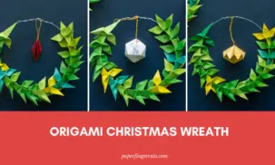Origami Christmas wreath