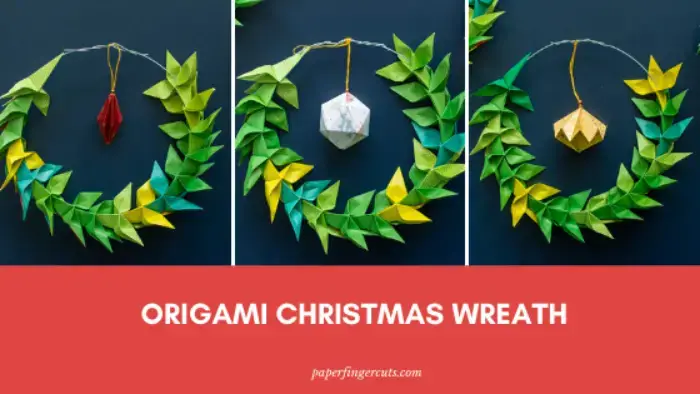 Origami Christmas wreath