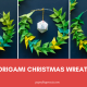 Origami Christmas wreath