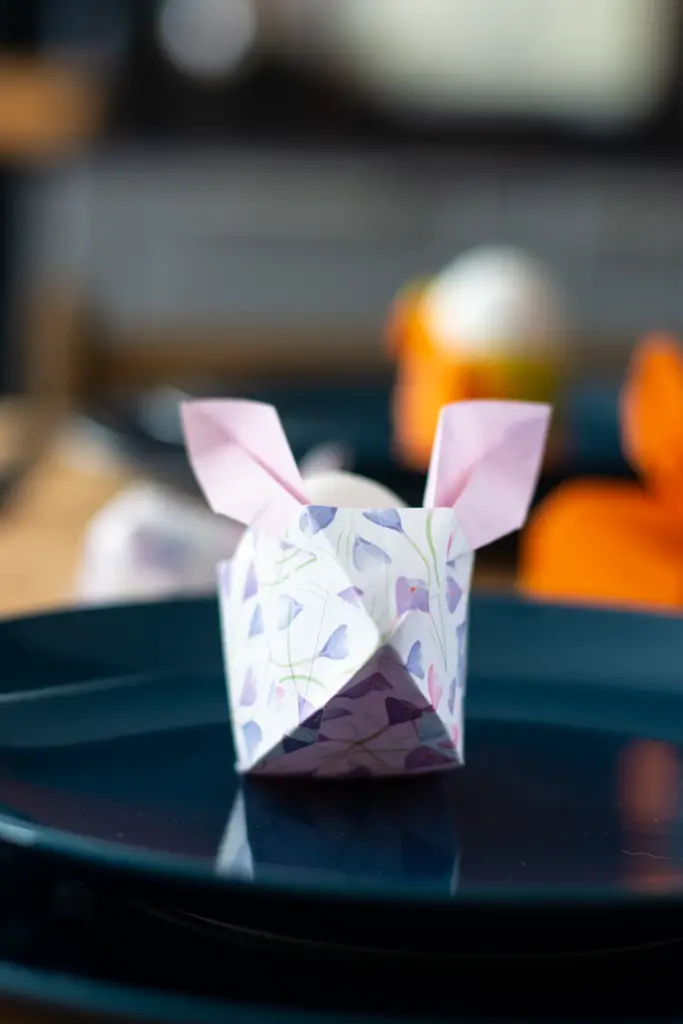 origami bunny basket