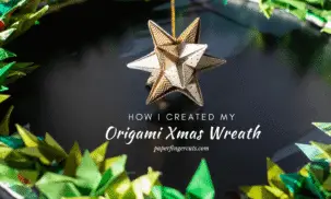 origami xmas wreath