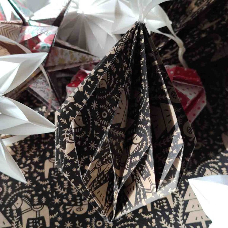 Homemade Origami Christmas Decorations For Our Windows