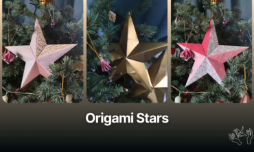 Origami stars christmas decoration