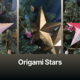 Origami stars christmas decoration